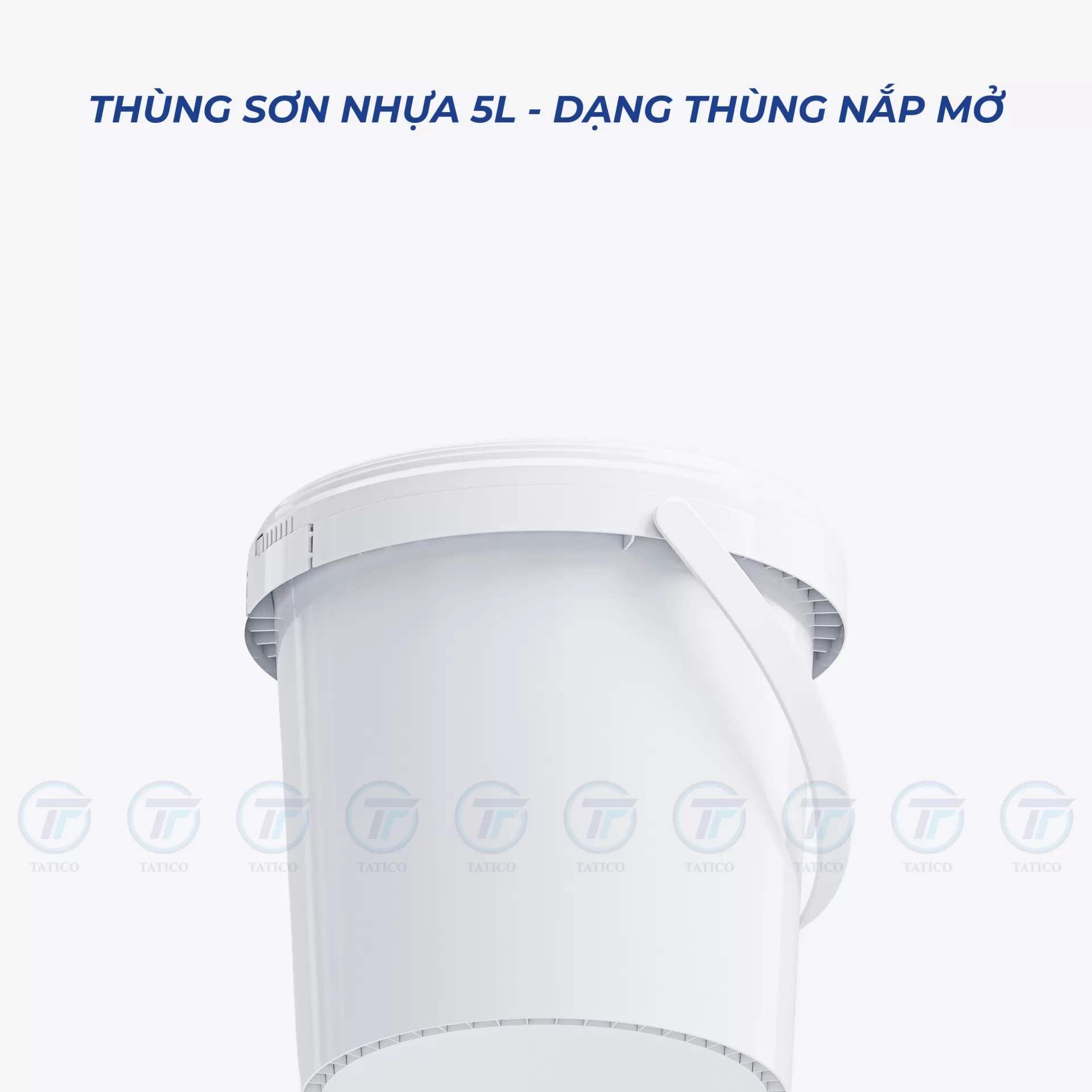 Vỏ thùng sơn nhựa 5L - dạng thùng phổ biến